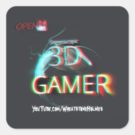 Pegatina Cuadrada S3D Gamer