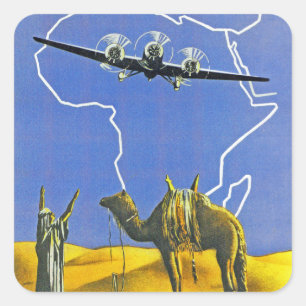 Pegatina Cuadrada Sabena ~ Congo belga