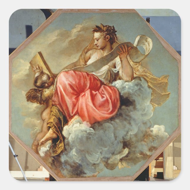 Pegatina Cuadrada Sabiduría (Anverso)