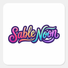 Pegatina Cuadrada Sable Noon - Logotipo básico