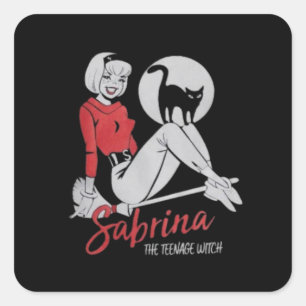 Pegatina Cuadrada Sabrina, la camiseta de bruja adolescente