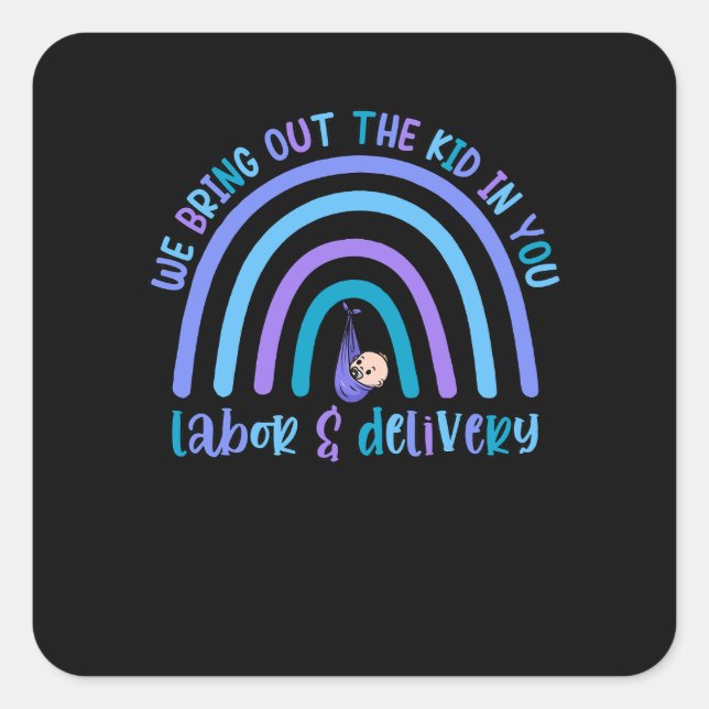 Pegatina Cuadrada Sacamos Al Niño Dentro De Ustedes (Anverso)