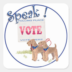 Pegatina Cuadrada Sacar la votación