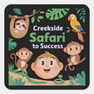 Pegatina Cuadrada Safari en Creekside para el éxito del diseño de vi