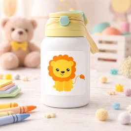 Pegatina Cuadrada Safari Lion Trendy