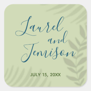 Pegatina Cuadrada Sage de la palma de sombra