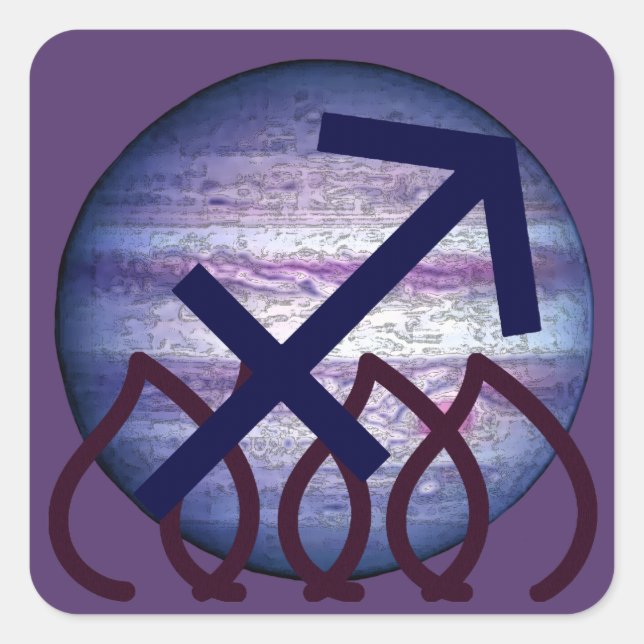 Pegatina Cuadrada Sagittarius (Anverso)