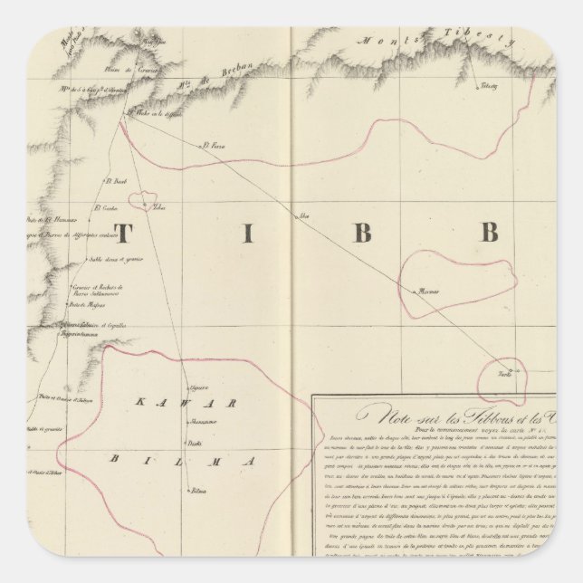 Pegatina Cuadrada Sáhara, África 16 (Anverso)