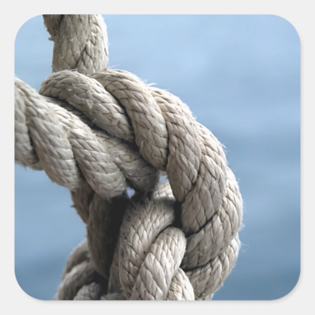 Pegatina Cuadrada Sailor'S Knot (Anverso)