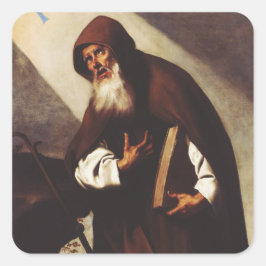 Pegatina Cuadrada Saint Anthony the Abbot