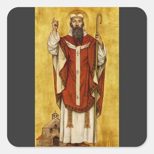 Pegatina Cuadrada Saint Boniface de Albrecht de Vriendt (Anverso)