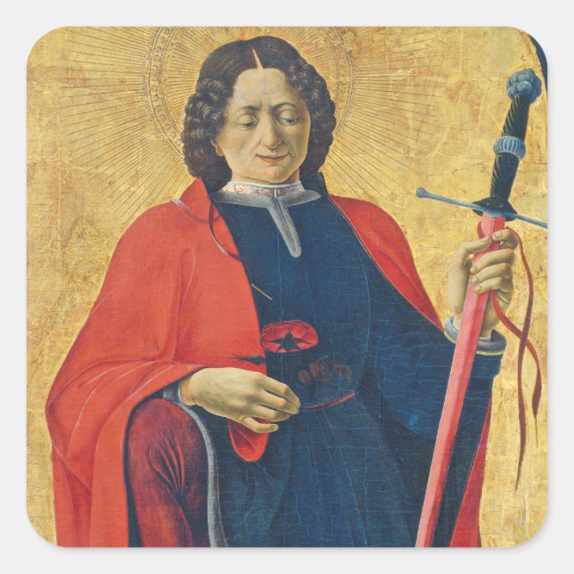 Pegatina Cuadrada Saint Florian, italiano, c. 1473-74 (Anverso)