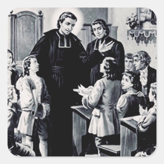 Pegatina Cuadrada Saint Louis de Montfort (Anverso)