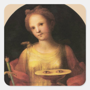 Pegatina Cuadrada Saint Lucy por Domenico Beccafumi, 1521