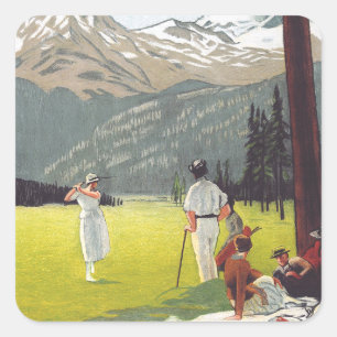 Pegatina Cuadrada Saint Moritz por Emil Cardinaux