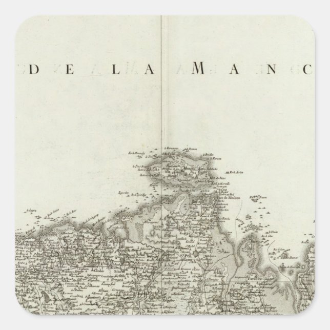 Pegatina Cuadrada Saint Polde Leon (Anverso)