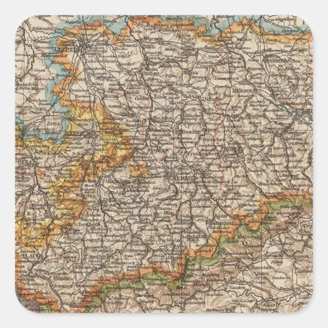 Pegatina Cuadrada Sajonia (Anverso)