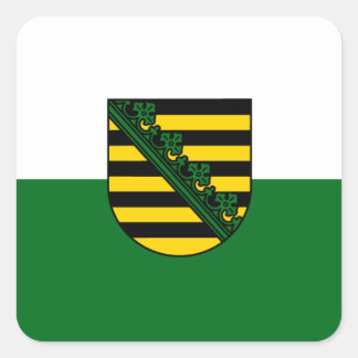 Pegatina Cuadrada Sajonia bandera