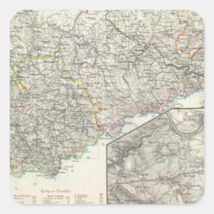 Pegatina Cuadrada Sajonia, Dresden Alemania