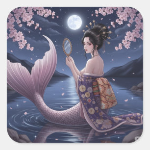 Pegatina Cuadrada Sakura Gaze