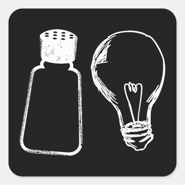 Pegatina Cuadrada Sal y luz bíblica de sal de ye contra Matthew 513- (Anverso)