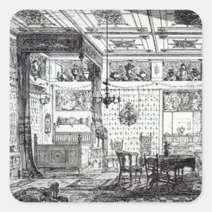 Pegatina Cuadrada Sala De Cama