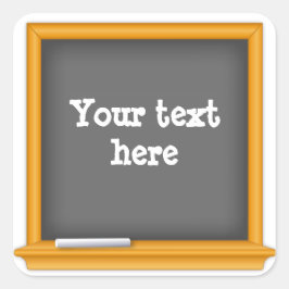 Pegatina Cuadrada Sala de clases Mini Chalkboard