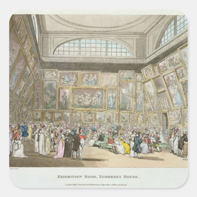 Pegatina Cuadrada Sala de exposiciones, Somerset House (Anverso)