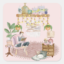 Sala de lectura Boho