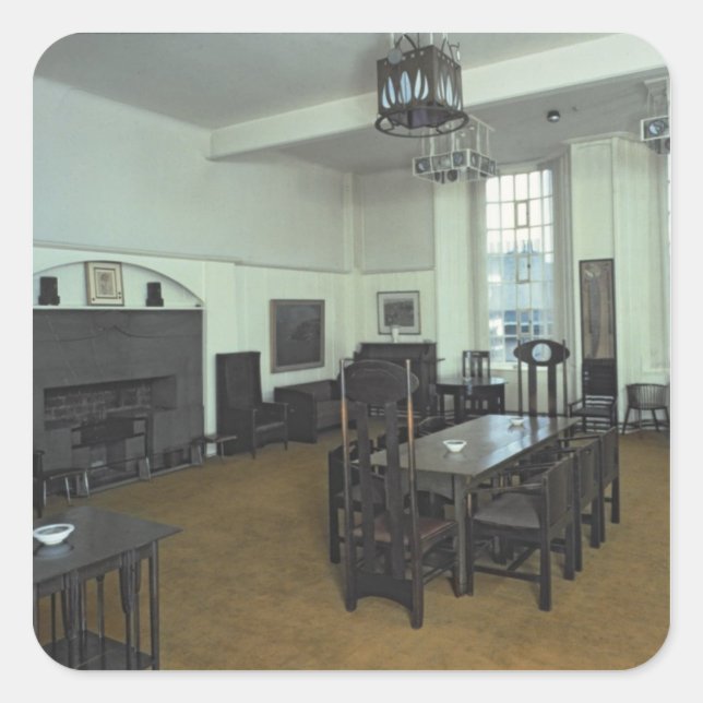 Pegatina Cuadrada Sala Mackintosh (Anverso)