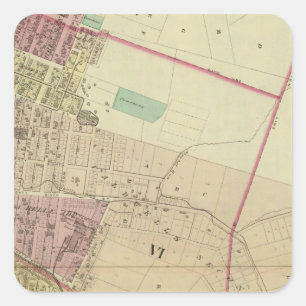 Pegatina Cuadrada Salas del sur el rodar, del quinto, el sexto y el