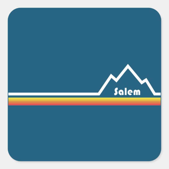 Pegatina Cuadrada Salem Oregon (Anverso)