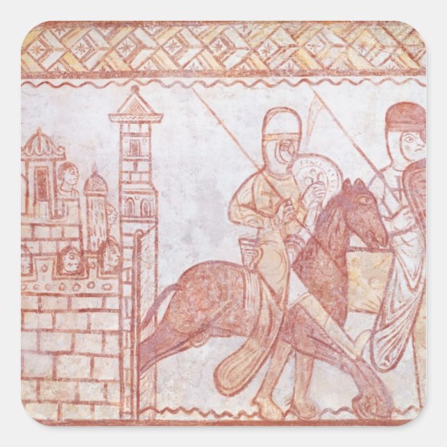 Pegatina Cuadrada Salida de los cruzados (Anverso)