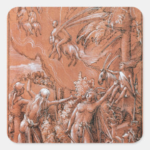 Pegatina Cuadrada Salir al Sabbath, 1506