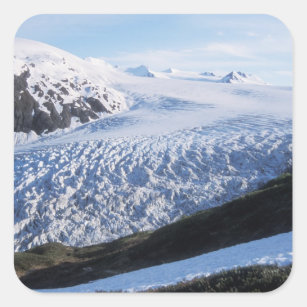 Pegatina Cuadrada Salir del Glaciar en el Parque Nacional de los Fio