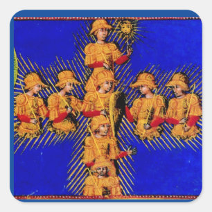 Pegatina Cuadrada Salmas de Marte en el paraíso - Dante