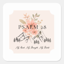 Pegatina Cuadrada Salmo 28 Pegatinas cuadrados