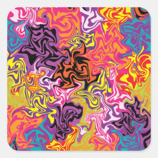 Pegatina Cuadrada Salmón