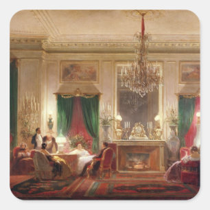 Pegatina Cuadrada Salón de princesa Matilde Bonaparte