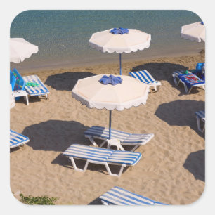 Pegatina Cuadrada Salón el   Rodas, islas de Dodecanese, Grecia de