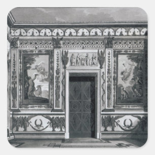 Pegatina Cuadrada Salón griego de arquitectura