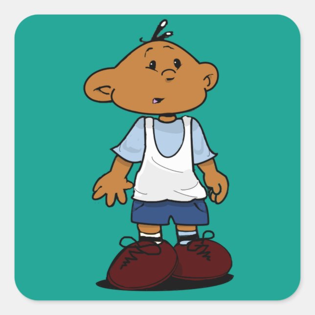 Pegatina Cuadrada Salto corto (Anverso)