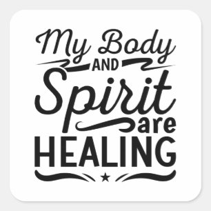 Pegatina Cuadrada Salud Mental Mi Cuerpo Y Ansiedad Espiritual