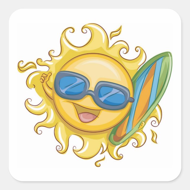 Pegatina Cuadrada Saludo (Anverso)