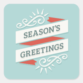 Pegatina Cuadrada Saludos de Seasons