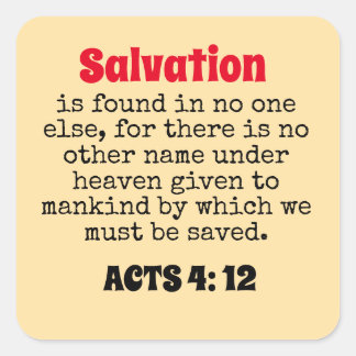 Pegatina Cuadrada salvación
