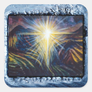 Pegatina Cuadrada Salvación