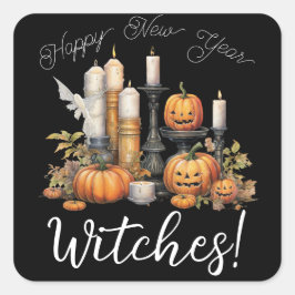 Pegatina Cuadrada Samhain Greeting