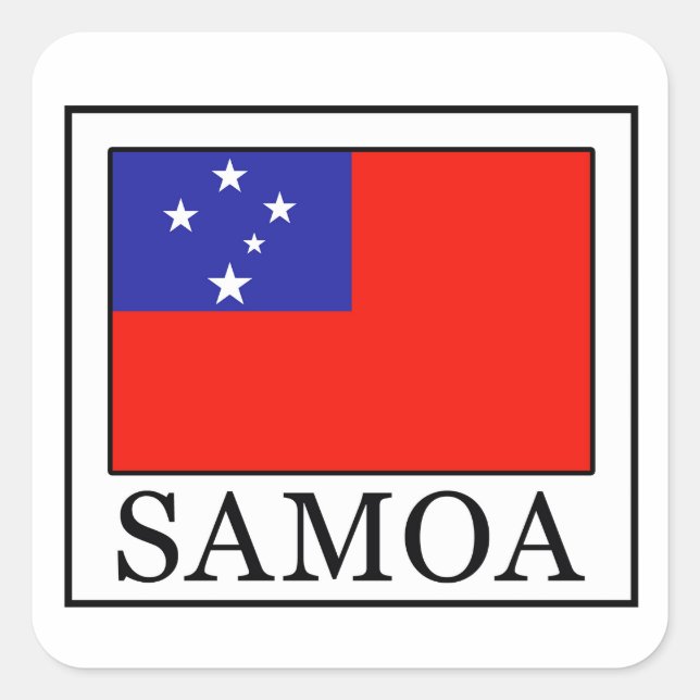 Pegatina Cuadrada Samoa (Anverso)
