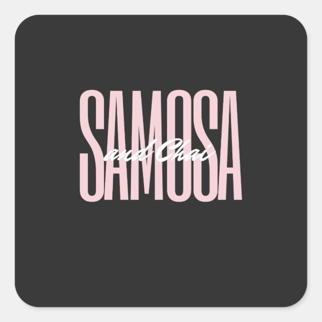 Pegatina Cuadrada samosa y chai T-Shirt (Anverso)